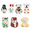 7Pcs 7 Styles Handmade Porcelain Beads PORC-TA0001-33-3
