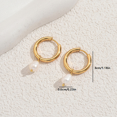Brass Teardrop Hoop Earrings AZ5756-1