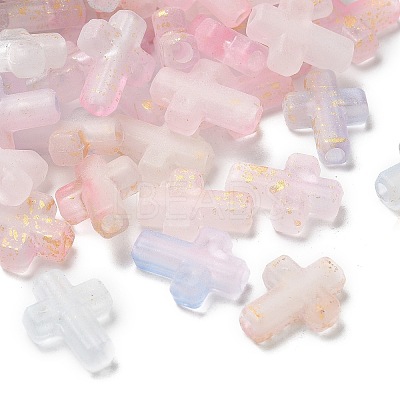 Gradient Color Transparent Acrylic Beads OACR-M023-03I-1