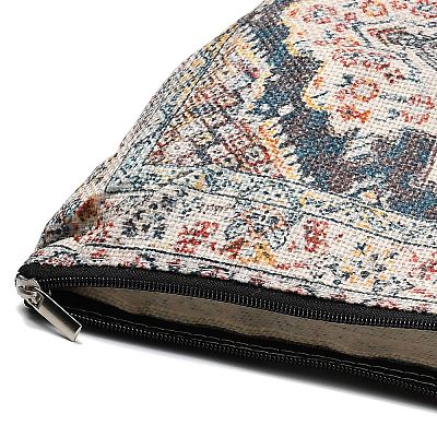 Bohemian Flower Printed Linen Storage Zipper Clutch Bags ABAG-Z002-03C-1