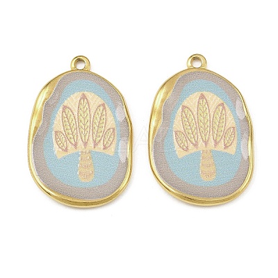 Printed 304 Stainless Steel Pendants STAS-C158-14G-02-1