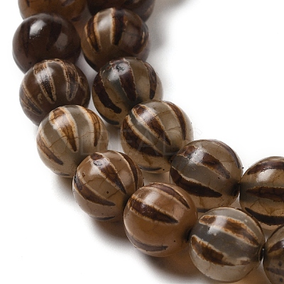 Tibetan Style dZi Beads Strands TDZI-NH0001-A02-02-1