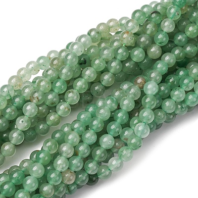 Natural Green Aventurine Round Beads Strands G-S150-6mm-3-1