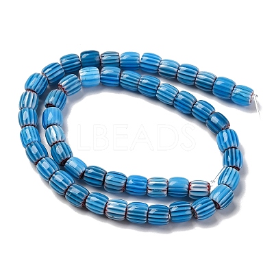 Handmade Lampwork Chevron Beads Strands LAMP-K041-01B-07-1
