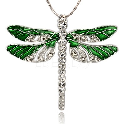 Alloy Enamel Dragonfly Big Pendants X-ENAM-L034-01P-1
