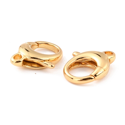 Brass Lobster Claw Clasps KK-D065-02G-1