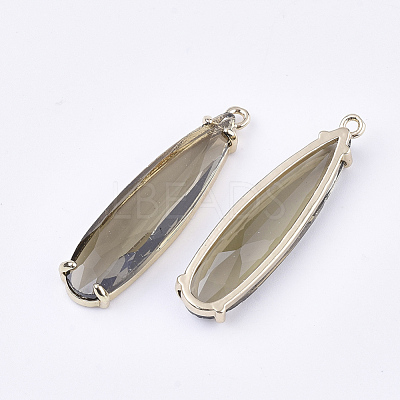 Transparent Glass Pendants X-GLAA-T007-15A-1