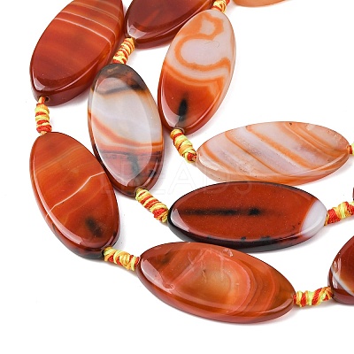 Natural Banded Agate Beads Strands G-F825-A01-01A-1