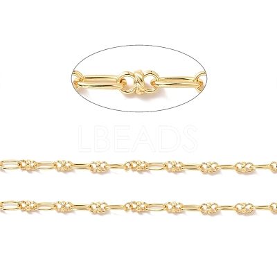 Rack Plating Brass Oval & Infinity Link Chains CHC-I040-02G-1