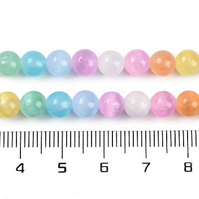 Macaron Color Natural Selenite Beads Strands G-F780-A01-01-1