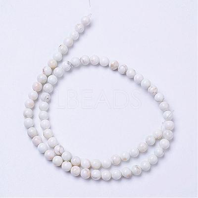 Natural Magnesite Bead Strands G-P286-10-6mm-1