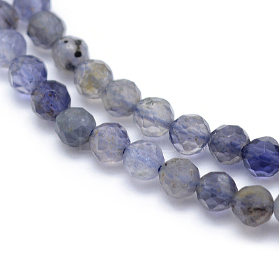 Natural Cordierite/Iolite/Dichroite Beads Strands LS-G-E411-39-3mm-1