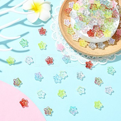 200Pcs Baking Paint Transparent Glass Beads GLAA-CJ0002-87-1