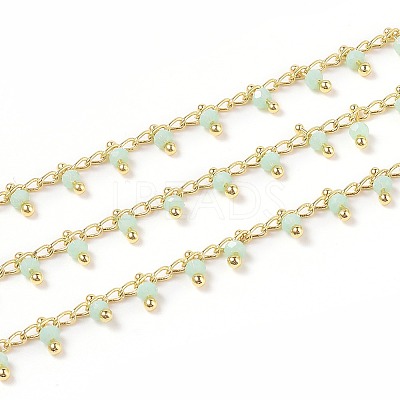3.28 Feet Handmade Glass Beaded Chains X-CHC-K008-B14-1