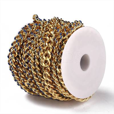 Golden Brass Enamel Curb Chain CHC-H103-07C-G-1