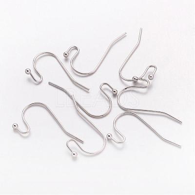 Platinum Color Brass Hook Ear Wire X-J0JQN062-1