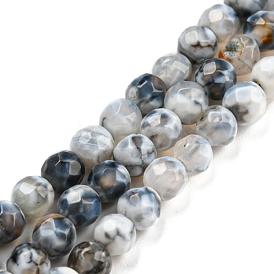 Dyed Natural Fire Crackle Agate Beads Strands G-G007-01F-1