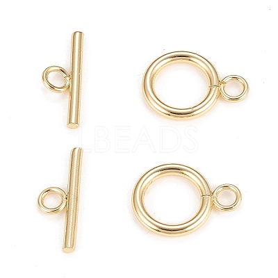 Brass Toggle Clasps X-KK-Q765-01G-1