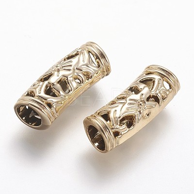 Tibetan Style Alloy Tube Beads PALLOY-F133-17KCG-1