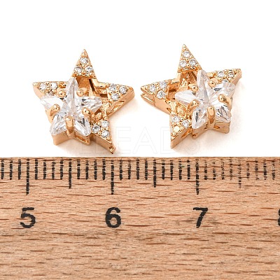 Brass Micro Pave Clear Cubic Zirconia Beads CU-CBAEC99-30G-1