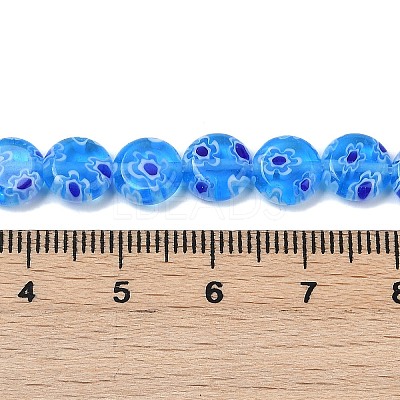 Handmade Millefiori Lampwork Beads Strands LAMP-G166-17A-03-1