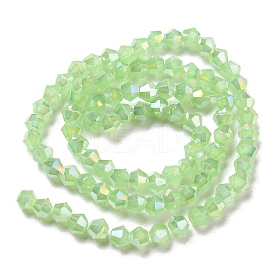 Imitation Jade Electroplate Glass Beads Strands EGLA-A039-J2mm-B01-1