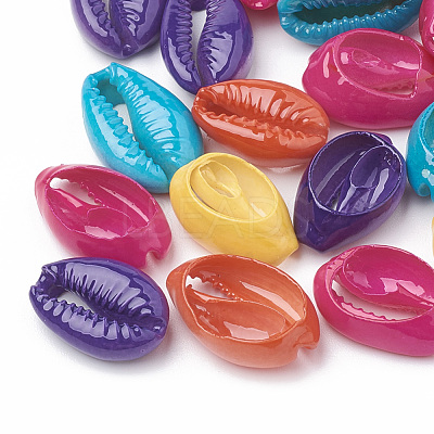 Natural Cowrie Shell Beads X-SHEL-T007-74-1