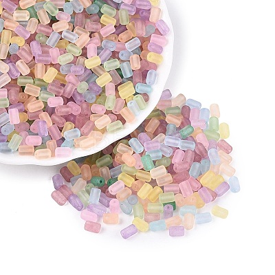 FGB Frosted Transparent Glass Seed Beads SEED-N013-05A-1