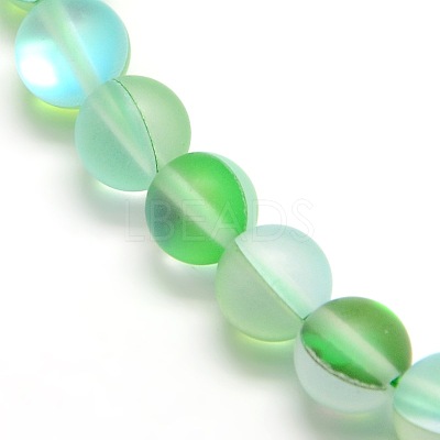 Synthetic Moonstone Beads Strands G-F142-8mm-05-1
