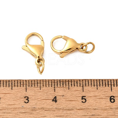 Ion Plating(IP) 304 Stainless Steel Lobster Claw Clasps STAS-AB13-G-02-1