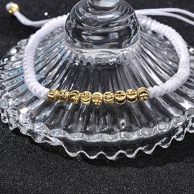 Polyester Cord Braided Bead Bracelets for Women BJEW-L698-01G-14-1
