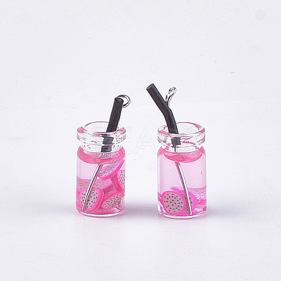 Glass Bottle Pendants CRES-N017-06J-1