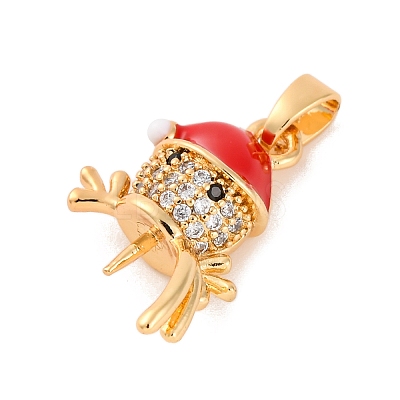 Brass Micro Pave Cubic Zirconia Pendant Bails KK-C076-26G-1