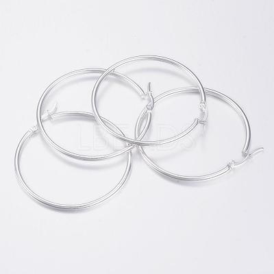 304 Stainless Steel Big Hoop Earrings EJEW-H327-01F-1