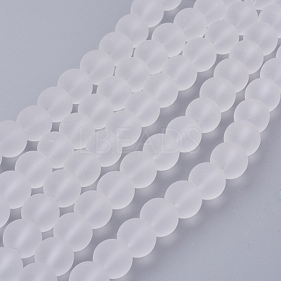 Baking Paint Transparent Glass Bead Strands X-GLAA-S031-12mm-13-1
