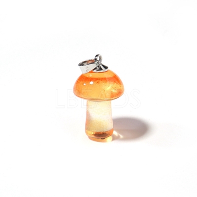 Lampwork Pendants MUSH-PW0001-007D-1