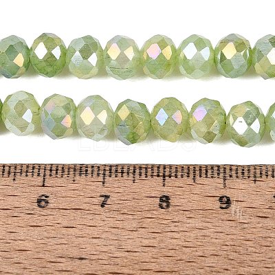 Dyed Crackle Imitation Jade Glass Beads Strands EGLA-Q131-02C-03-1