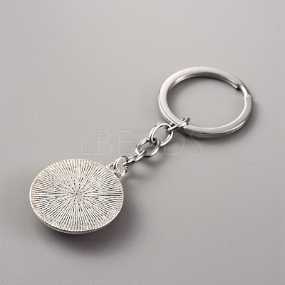 Glass Keychain KEYC-WH0024-18P-05-1