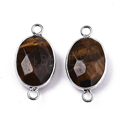 Natural Tiger Eye Links/Connectors G-T131-102-18-1