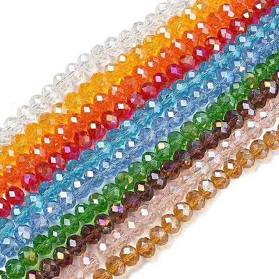 10 Strands 10 Styles Electroplate Glass Beads Strands EGLA-CJ0001-28-1