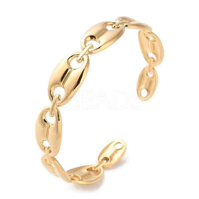 304 Stainless Steel Cuff Bangles for Women BJEW-K263-05G-08-1