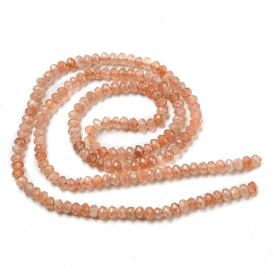 Natural Peach Moonstone Beads Strands G-A097-C02-01-1