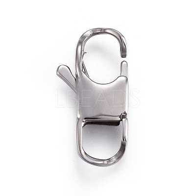 Tarnish Resistant 304 Stainless Steel Lobster Claw Clasps STAS-I117-02A-P-1