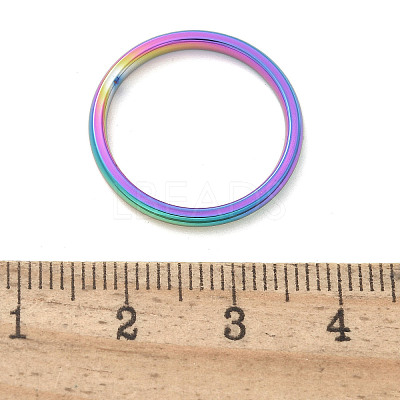 Ion Plating(IP) 304 Stainless Steel Plain Band Rings STAS-I160-E03-MC-1