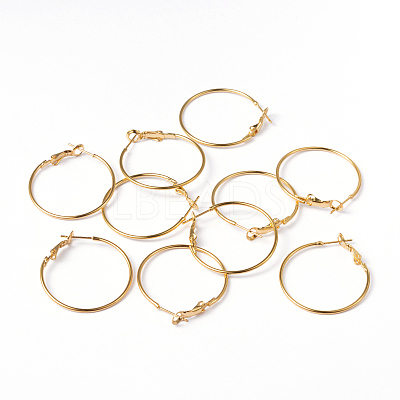 Brass Hoop Earrings EC108-1NFG-1