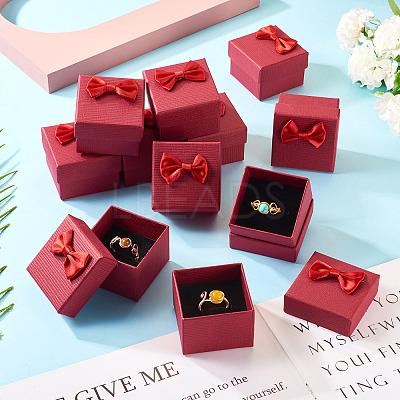 Square Cardboard Paper Ring Gift Storage Boxes CON-TAC0001-17G-1
