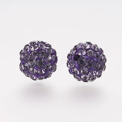 Polymer Clay Rhinestone Beads RB-K050-8mm-C20-1
