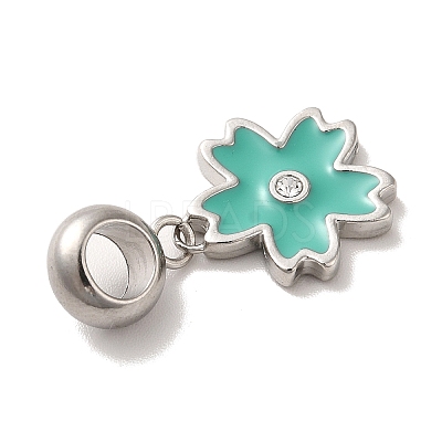 304 Stainless Steel Enamel European Dangle Charms STAS-G308-31P-01-1