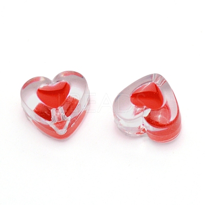 Transparent Clear Enamel Acrylic Beads ACRC-CJC0001-01H-1