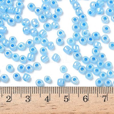DIY Craft Beads 6/0 Ceylon Round Glass Seed Beads X-SEED-A011-4mm-143-1